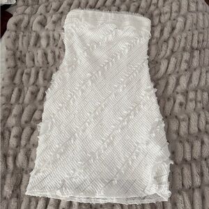 Anthropologie Strapless White Dress